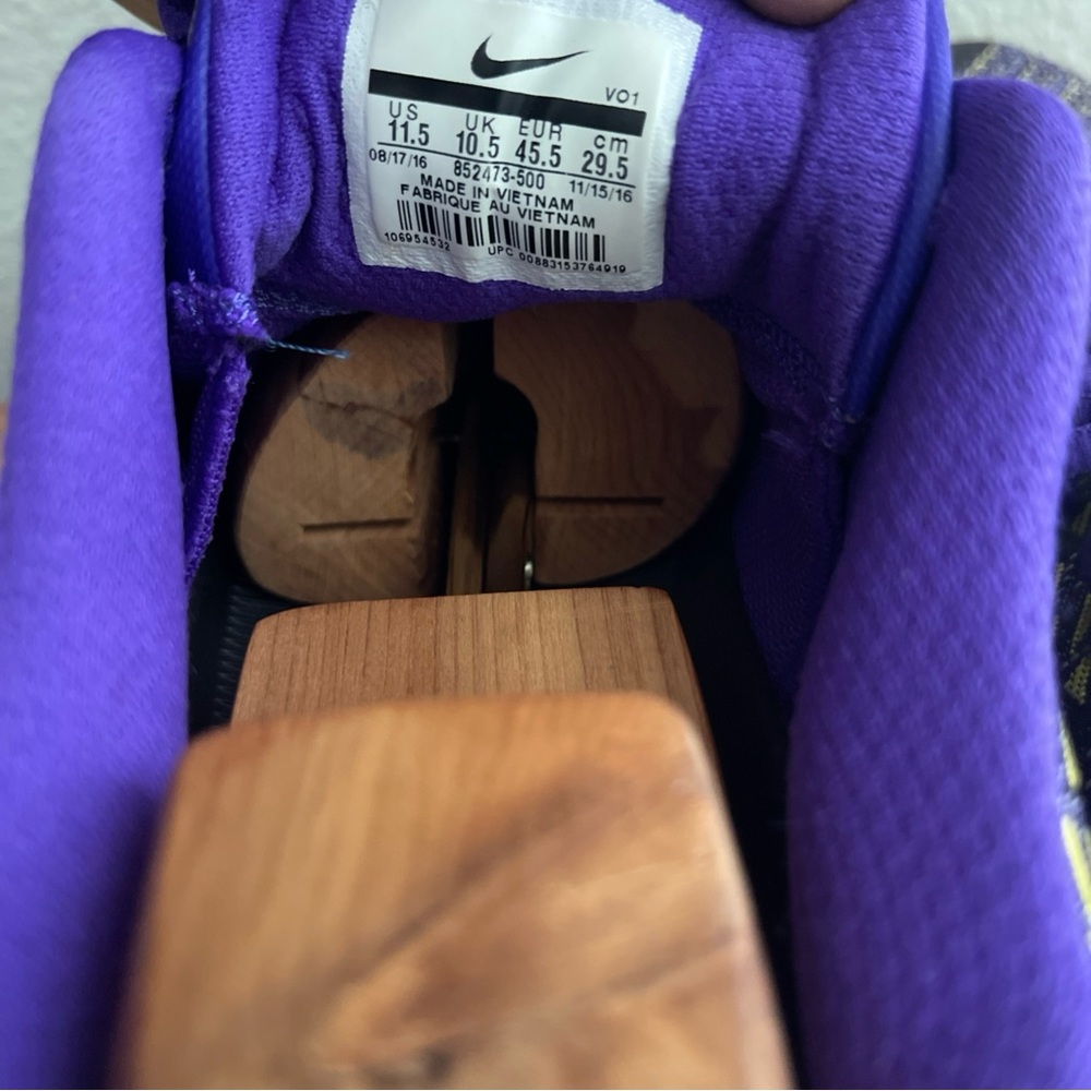 Nike Kobe Mamba Instinct Rage Court Fierce Purple Mens Sneakers 11.5 852473-500 - Picture 9 of 13